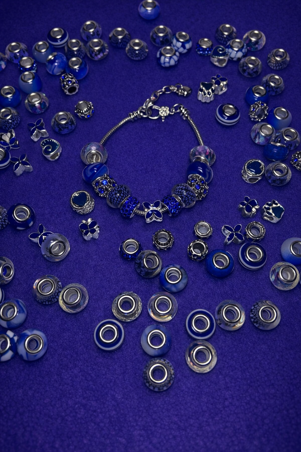 Sapphire Bloom Crystal Bracelet