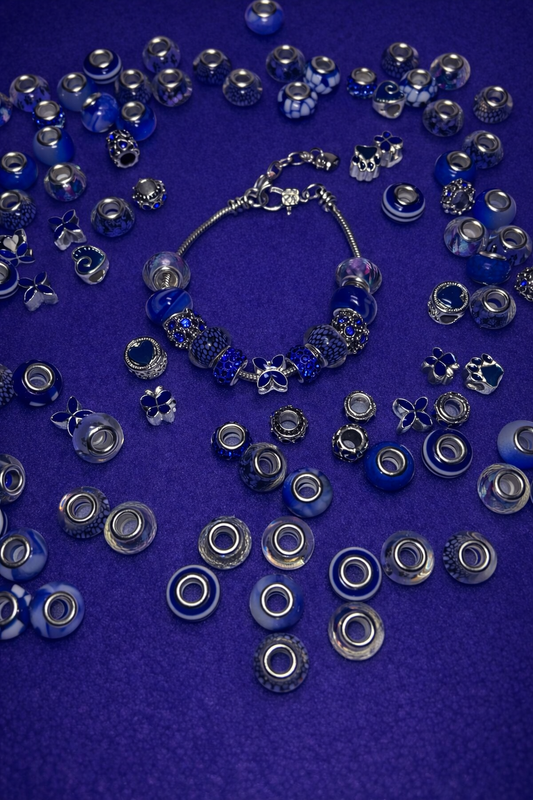 Sapphire Bloom Crystal Bracelet