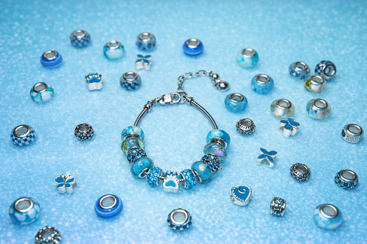 Aqua Loyalty Crystal Bracelet Charm