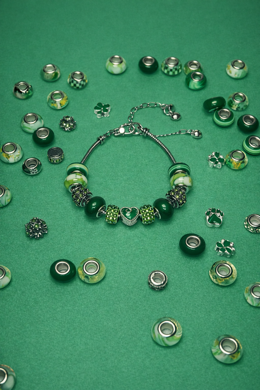 Evergreen Heart Crystal Bracelet