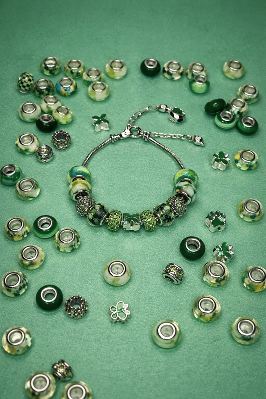 Verdant Bloom Crystal Bracelet