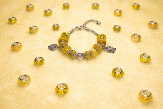Golden Aura Crystal Bracelet Charm