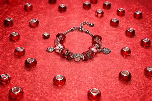 Crimson Devotion Crystal Bracelet